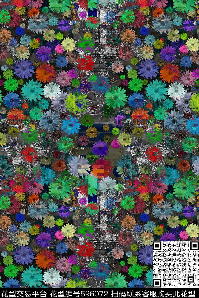 前卫自然色彩数码印花华亿平台下载（图片编号: 596072） - 瓦栏（Walan）