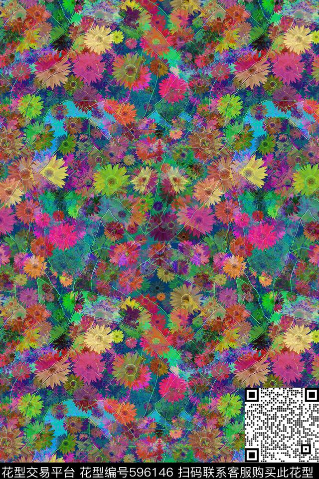 中国风纹理小碎花数码印花华亿平台下载（图片编号: 596146） - 瓦栏（Walan）