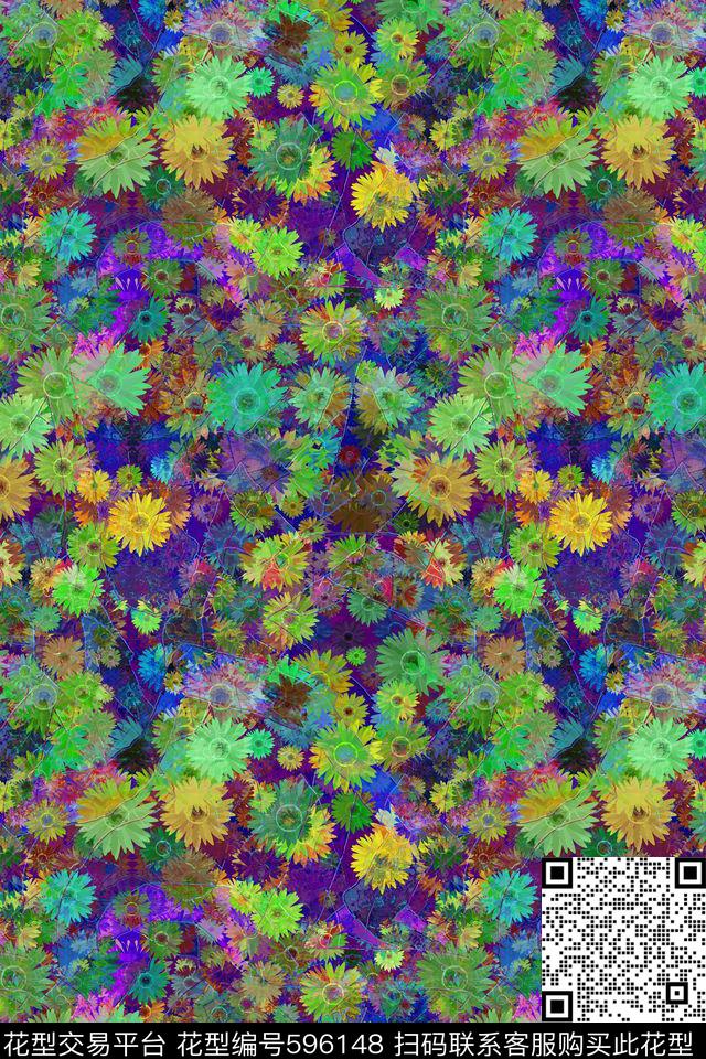 中国风纹理小碎花数码印花华亿平台下载（图片编号: 596148） - 瓦栏（Walan）