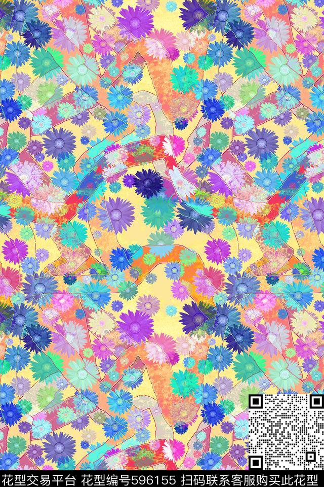 流行纹理前卫数码印花华亿平台下载（图片编号: 596155） - 瓦栏（Walan）