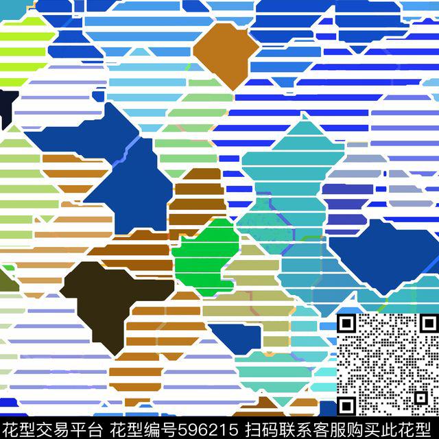 条纹迷彩运动装数码印花华亿平台下载（图片编号: 596215） - 瓦栏（Walan）