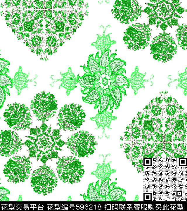 花朵花卉青花瓷传统印花华亿平台下载（图片编号: 596218） - 瓦栏（Walan）