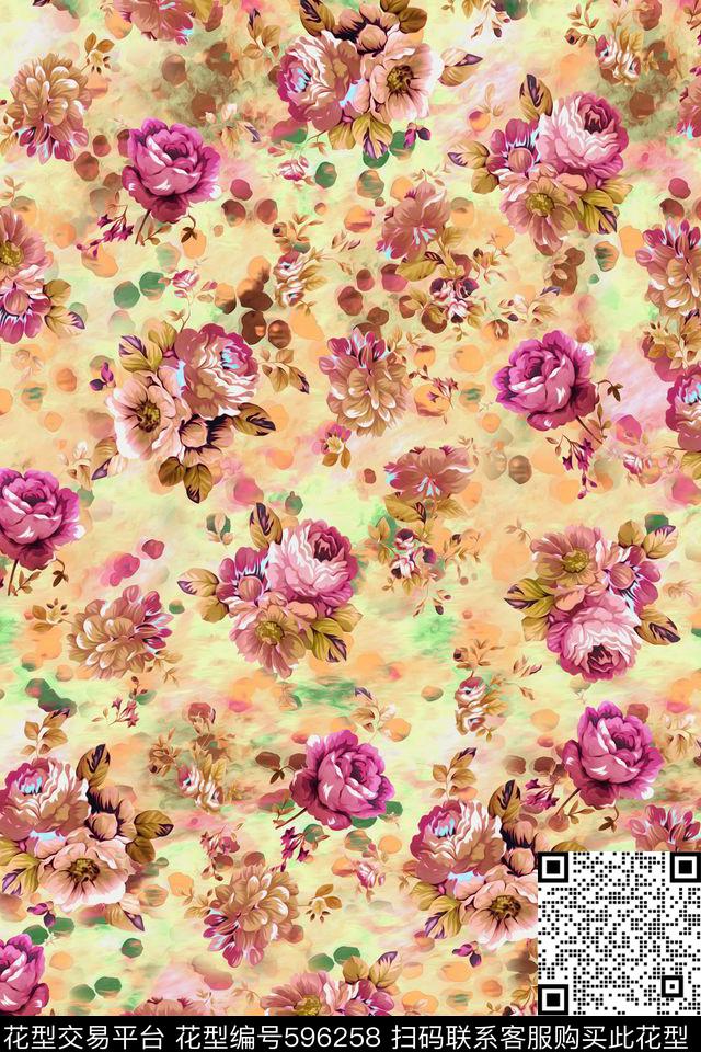 花卉田园风碎花数码印花华亿平台下载（图片编号: 596258） - 瓦栏（Walan）