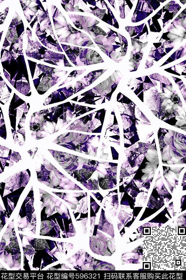 防数码女装抽象数码印花华亿平台下载（图片编号: 596321） - 瓦栏（Walan）