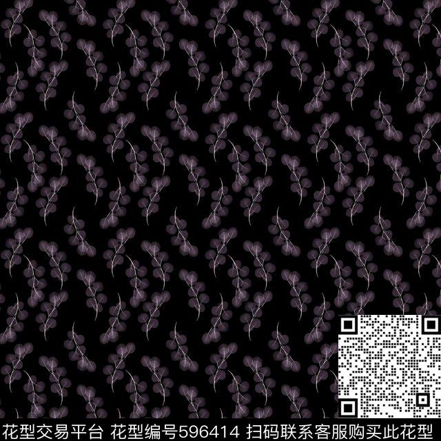 花卉植物树叶数码印花华亿平台下载（图片编号: 596414） - 瓦栏（Walan）