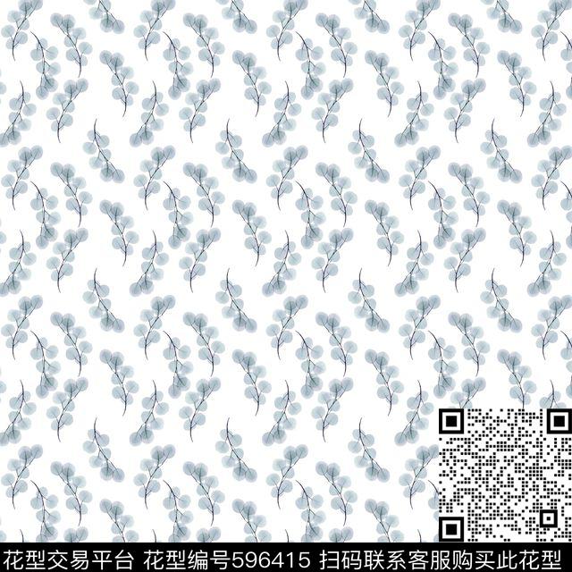 花卉植物树叶数码印花华亿平台下载（图片编号: 596415） - 瓦栏（Walan）