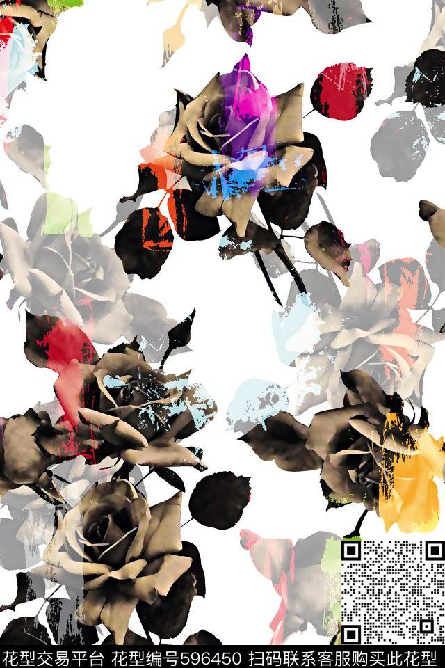 抽象几何清爽梦幻艺术平底立体手绘满版最新高清数码蕾丝民族中国风绣花珠宝肌理时尚潮

流大牌复古欧美风女装裙女装外套女装衬衫数码印花华亿平台下载（图片编号: 596450） - 瓦栏（Walan）