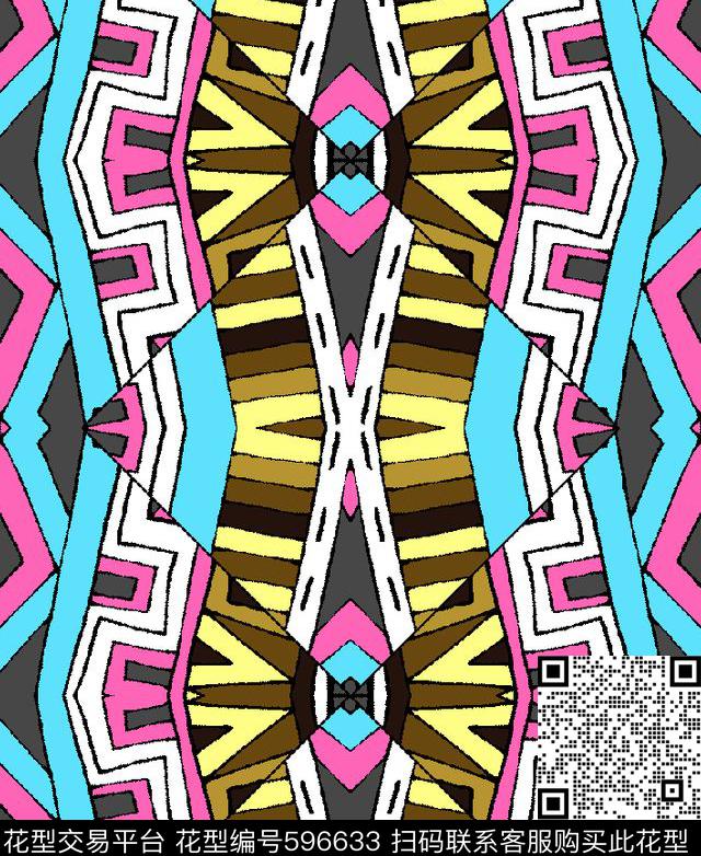 女装名族风拼接花传统印花华亿平台下载（图片编号: 596633） - 瓦栏（Walan）