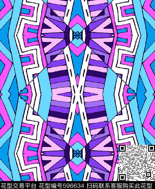 女装名族风拼接花传统印花华亿平台下载（图片编号: 596634） - 瓦栏（Walan）