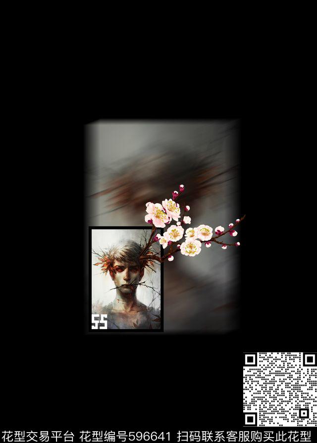 人物花卉T恤数码印花华亿平台下载（图片编号: 596641） - 瓦栏（Walan）