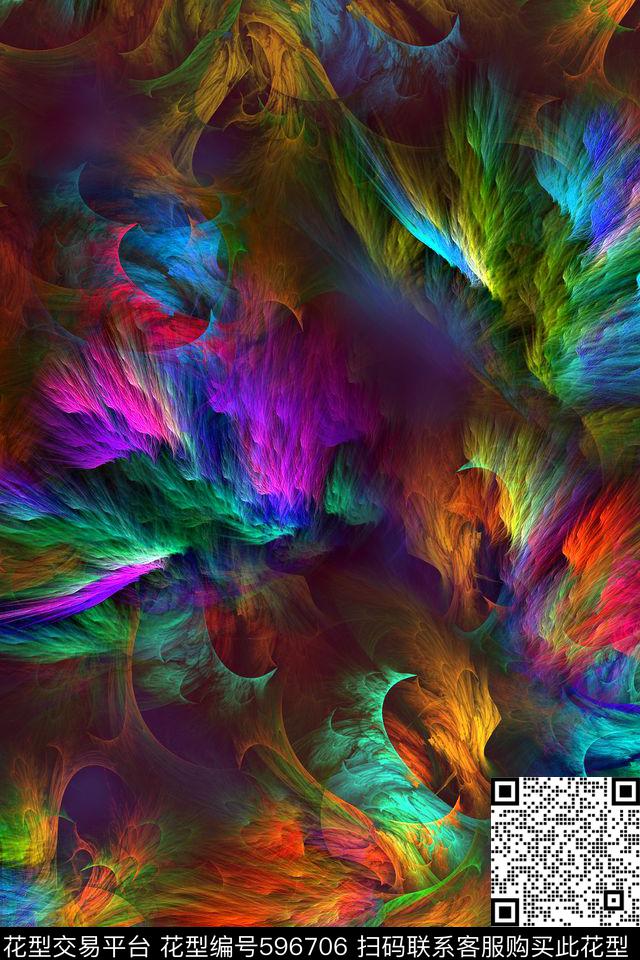 抽象分形数码印花华亿平台下载（图片编号: 596706） - 瓦栏（Walan）