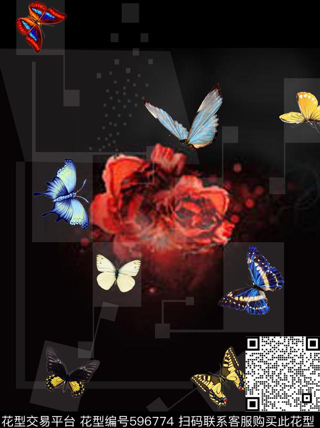 菱形解构几何数码印花华亿平台下载（图片编号: 596774） - 瓦栏（Walan）