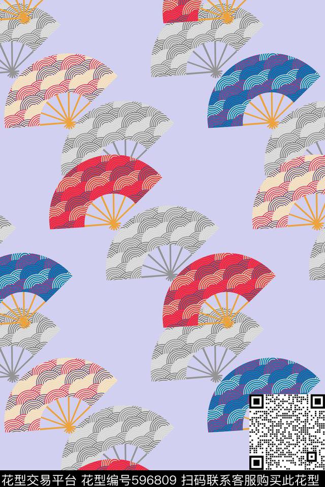 卷草纹尹日韩风传统印花华亿平台下载（图片编号: 596809） - 瓦栏（Walan）