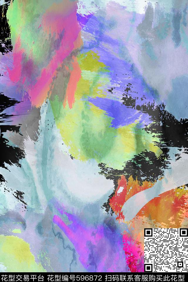 L.D~水彩L.D~肌理L.D~笔刷传统印花华亿平台下载（图片编号: 596872） - 瓦栏（Walan）