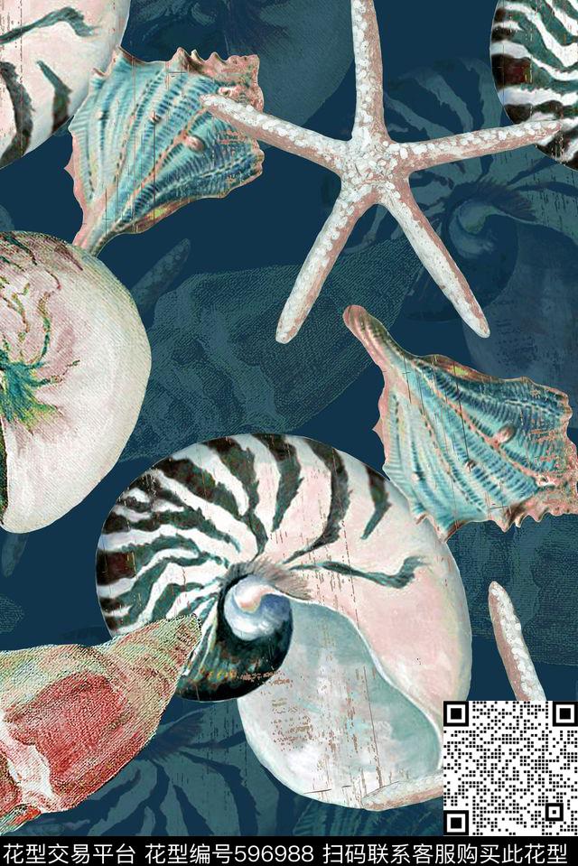 海星时尚清爽数码印花华亿平台下载（图片编号: 596988） - 瓦栏（Walan）