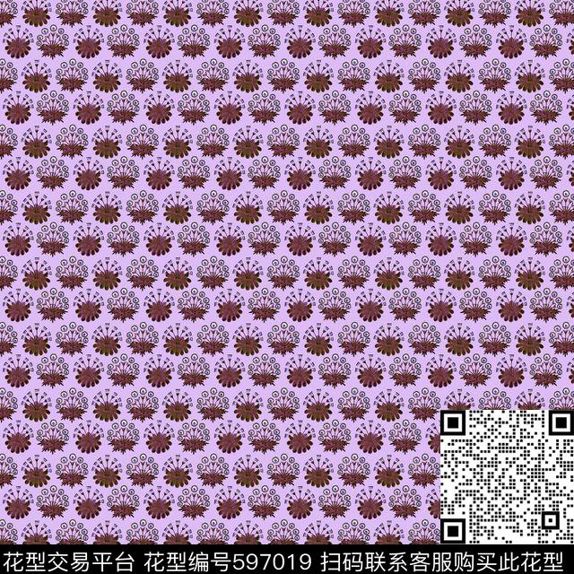 浪漫小碎花花卉数码印花华亿平台下载（图片编号: 597019） - 瓦栏（Walan）