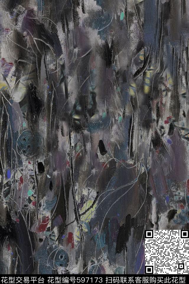 复古写意油画数码印花华亿平台下载（图片编号: 597173） - 瓦栏（Walan）