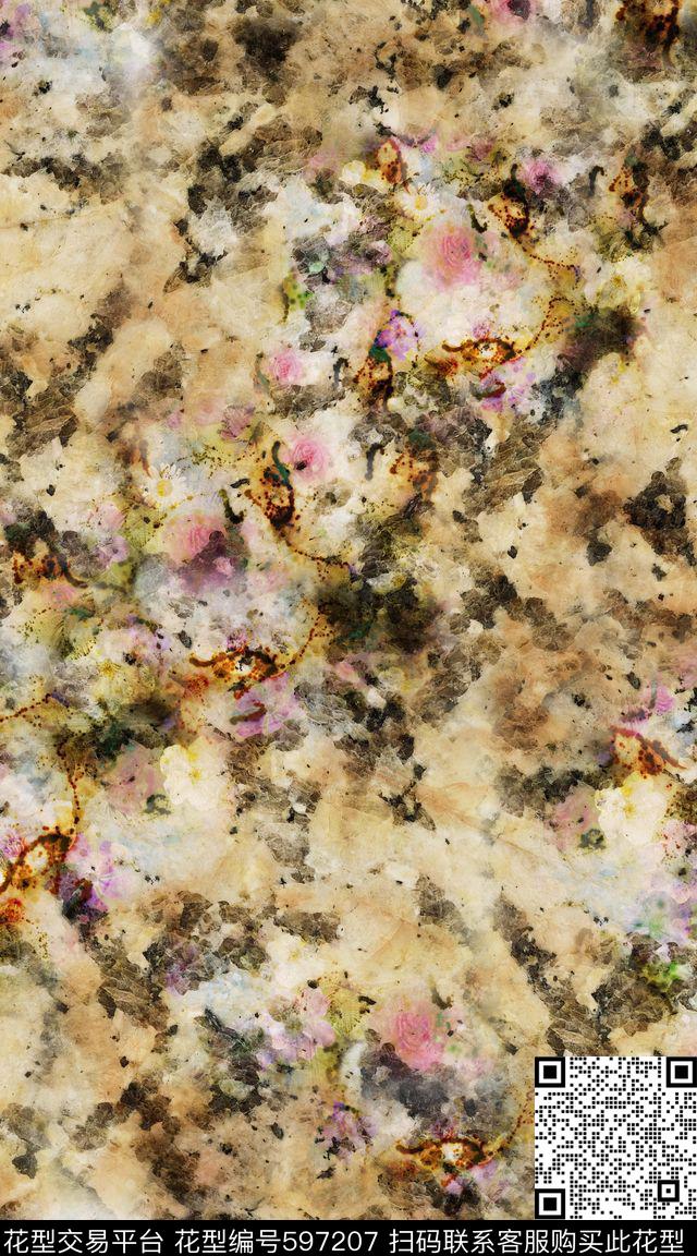 抽象纹理大理石数码印花华亿平台下载（图片编号: 597207） - 瓦栏（Walan）