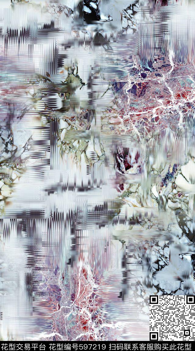 创意笔触纹理数码印花华亿平台下载（图片编号: 597219） - 瓦栏（Walan）