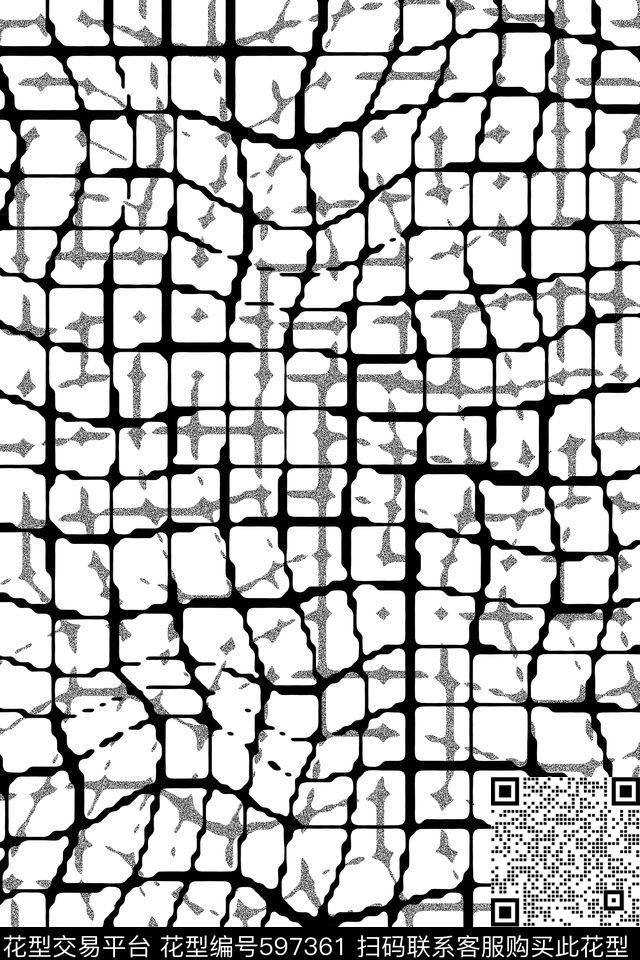 不规则几何几何传统印花华亿平台下载（图片编号: 597361） - 瓦栏（Walan）