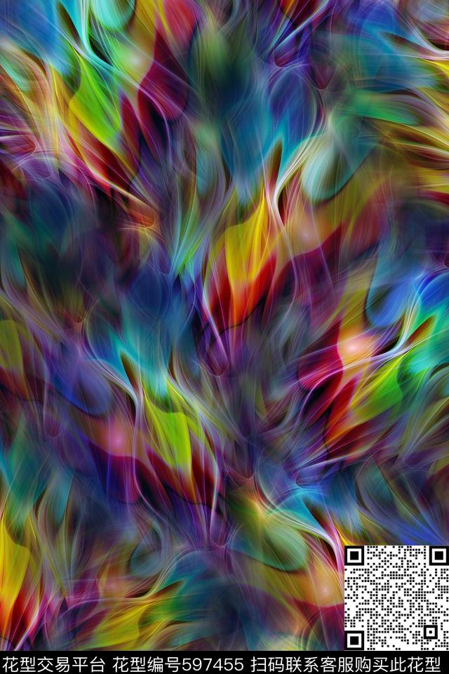 抽象分形数码印花华亿平台下载（图片编号: 597455） - 瓦栏（Walan）