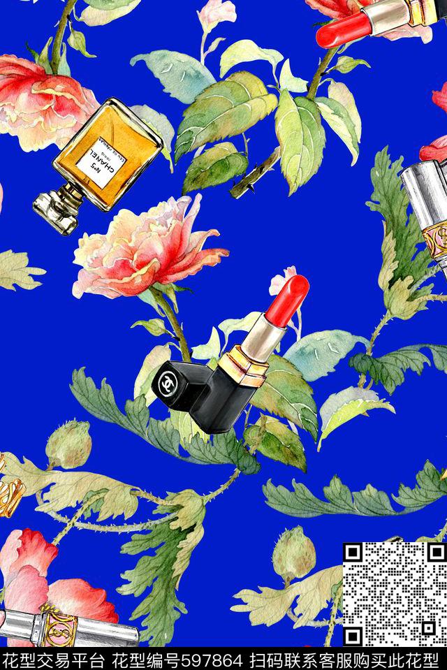 植物唇膏香水数码印花华亿平台下载（图片编号: 597864） - 瓦栏（Walan）