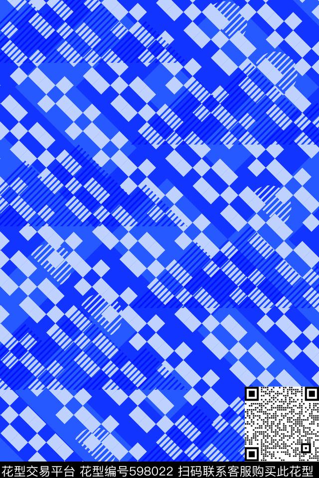 视觉概念错觉时尚设计原创型百搭【偏和风】数码印花华亿平台下载（图片编号: 598022） - 瓦栏（Walan）