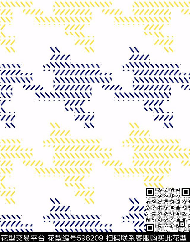 几何简洁男装衬衫传统印花华亿平台下载（图片编号: 598209） - 瓦栏（Walan）