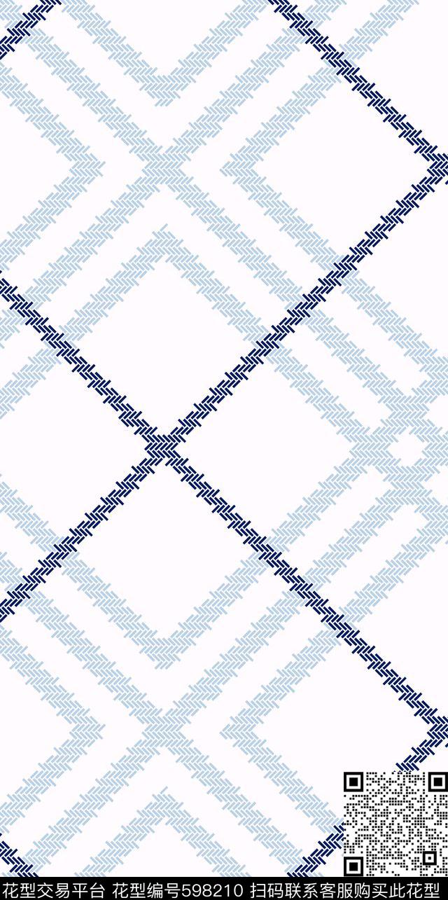 格子简洁男装衬衫传统印花华亿平台下载（图片编号: 598210） - 瓦栏（Walan）