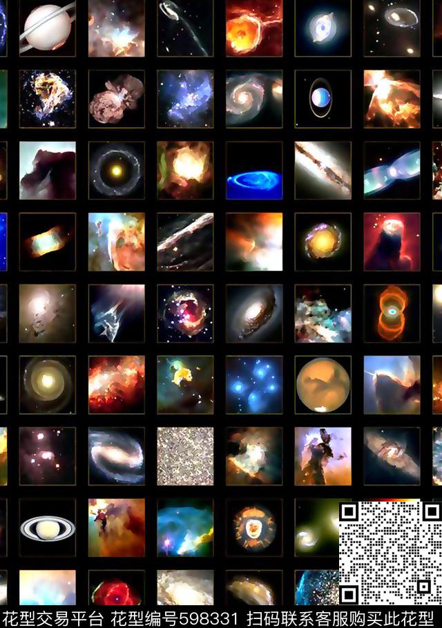 星空星云男装羽绒服男装外套数码印花华亿平台下载（图片编号: 598331） - 瓦栏（Walan）