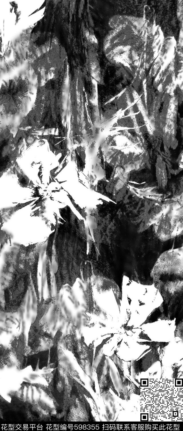 数码花大气抽象同色系数码印花华亿平台下载（图片编号: 598355） - 瓦栏（Walan）