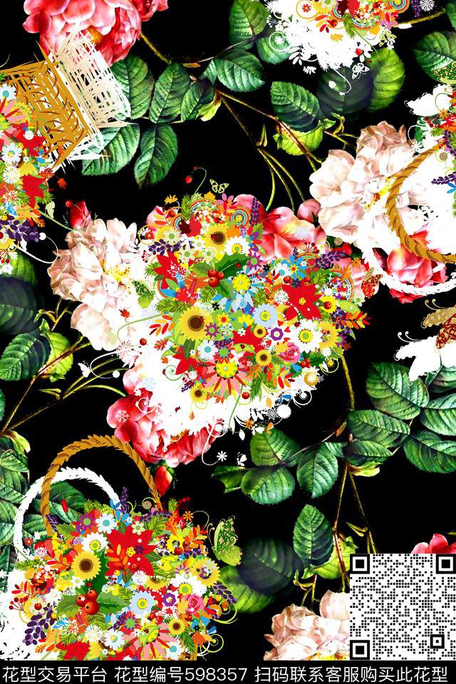 抽象几何清爽梦幻艺术平底立体手绘满版最新高清数码蕾丝民族中国风绣花珠宝肌理时尚潮

流大牌复古欧美风时尚女装花卉女装裙数码印花华亿平台下载（图片编号: 598357） - 瓦栏（Walan）