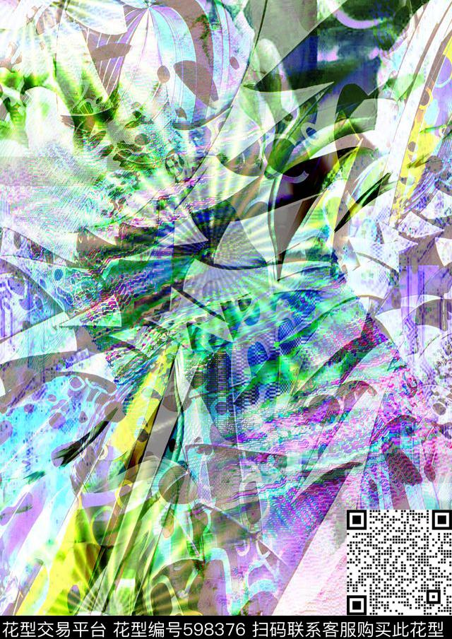 零点--抽象零点--女装纹理数码印花华亿平台下载（图片编号: 598376） - 瓦栏（Walan）