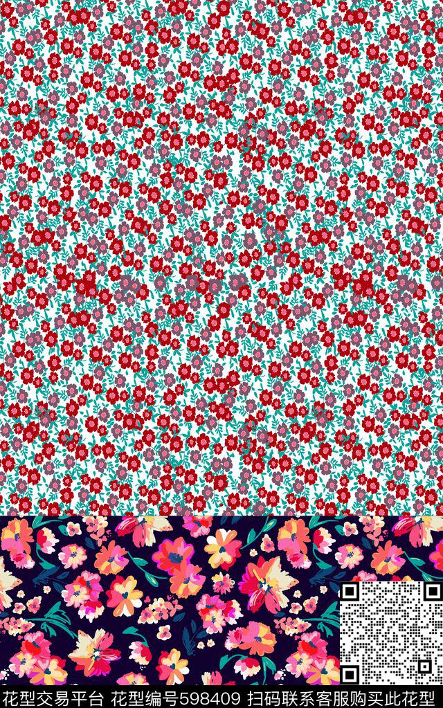 民族风。复古花卉传统印花华亿平台下载（图片编号: 598409） - 瓦栏（Walan）