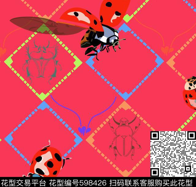 个性时尚绚丽数码印花华亿平台下载（图片编号: 598426） - 瓦栏（Walan）