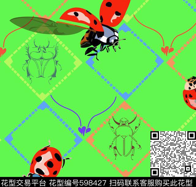 个性时尚绚丽数码印花华亿平台下载（图片编号: 598427） - 瓦栏（Walan）