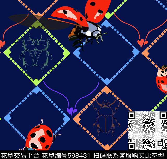 个性时尚绚丽数码印花华亿平台下载（图片编号: 598431） - 瓦栏（Walan）