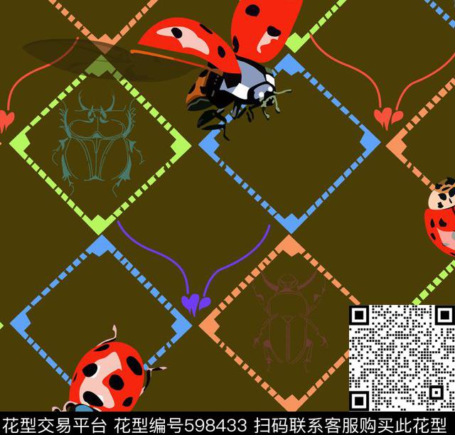 个性时尚绚丽数码印花华亿平台下载（图片编号: 598433） - 瓦栏（Walan）