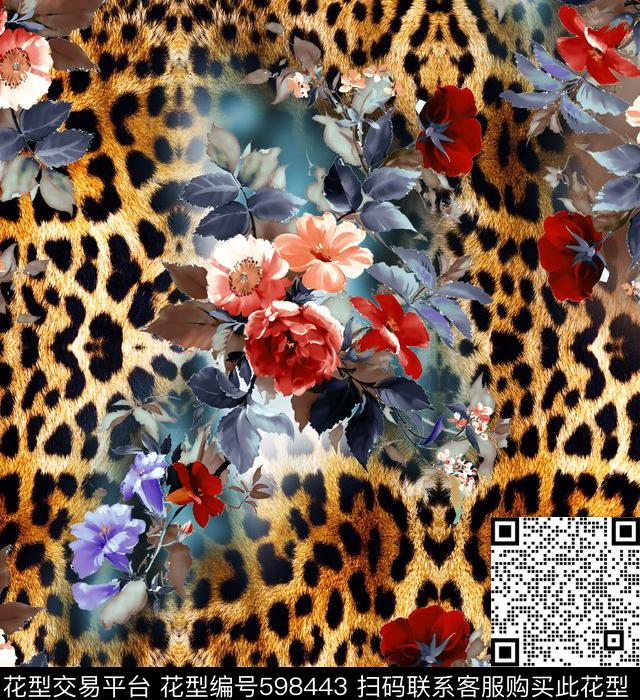 花卉抽象欧洲数码印花华亿平台下载（图片编号: 598443） - 瓦栏（Walan）