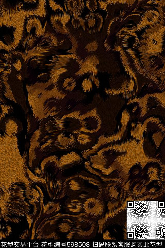 豹纹野性奔放男装数码印花华亿平台下载（图片编号: 598508） - 瓦栏（Walan）