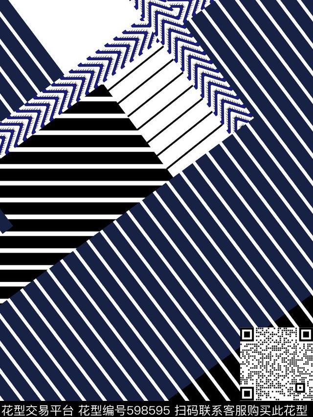 几何线条简约传统印花华亿平台下载（图片编号: 598595） - 瓦栏（Walan）