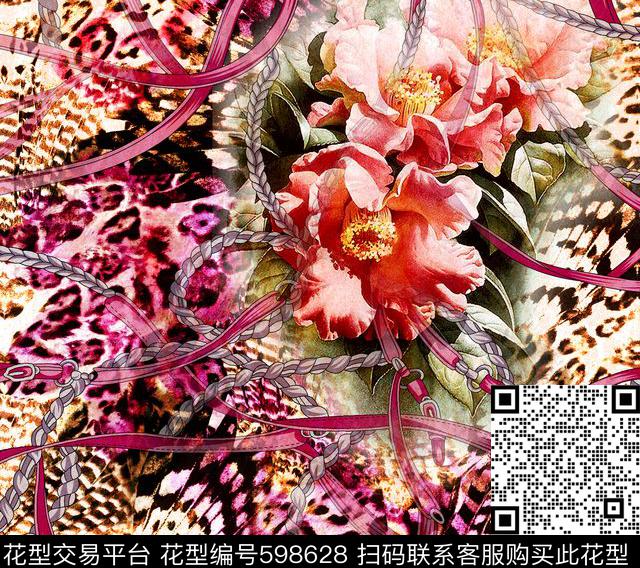 花卉抽象欧洲数码印花华亿平台下载（图片编号: 598628） - 瓦栏（Walan）