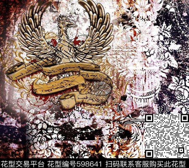 花卉抽象欧洲数码印花华亿平台下载（图片编号: 598641） - 瓦栏（Walan）