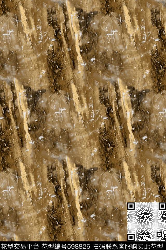 抽象水彩山石纹理数码印花华亿平台下载（图片编号: 598826） - 瓦栏（Walan）