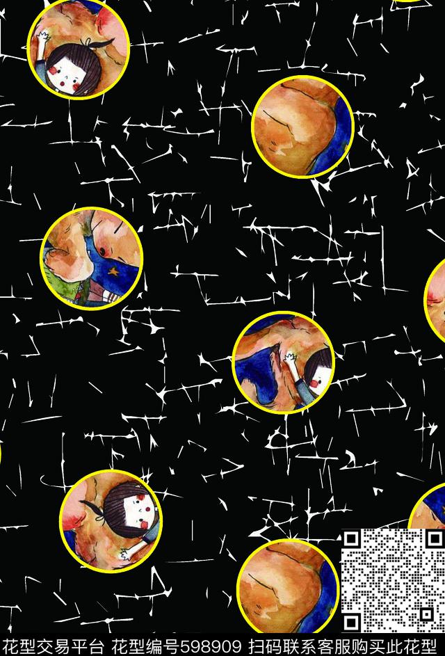 夏季女装趣味婴童传统印花华亿平台下载（图片编号: 598909） - 瓦栏（Walan）