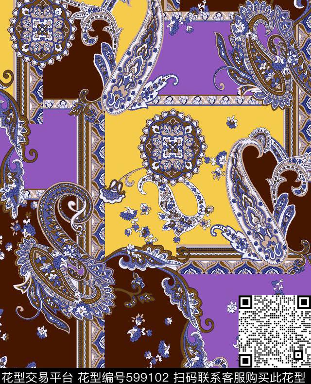 传统华亿平台火腿花腰果传统印花华亿平台下载（图片编号: 599102） - 瓦栏（Walan）