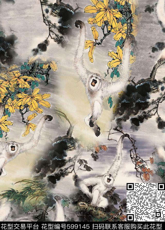 花朵风景花鸟数码印花华亿平台下载（图片编号: 599145） - 瓦栏（Walan）