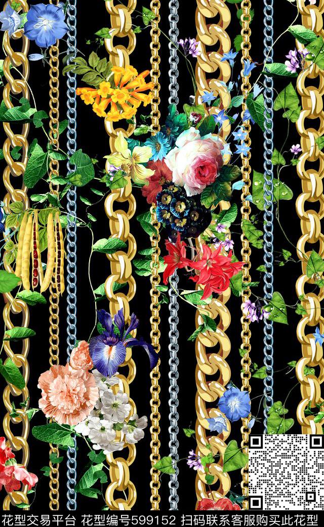 项链花卉数码印花华亿平台下载（图片编号: 599152） - 瓦栏（Walan）