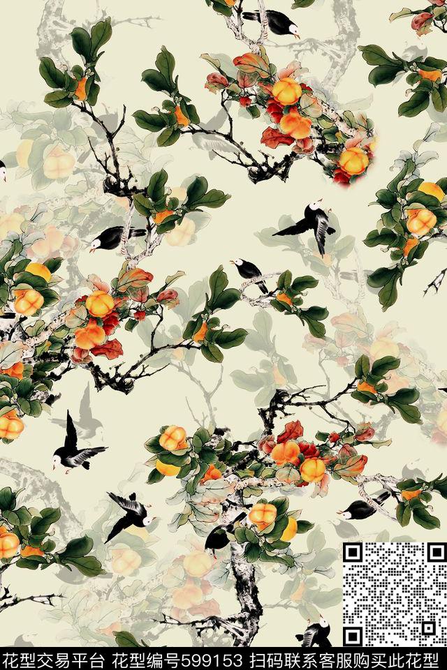 国画山水画中国风数码印花华亿平台下载（图片编号: 599153） - 瓦栏（Walan）