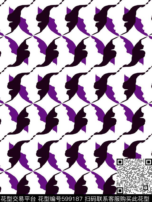 羽翼男装手稿数码印花华亿平台下载（图片编号: 599187） - 瓦栏（Walan）